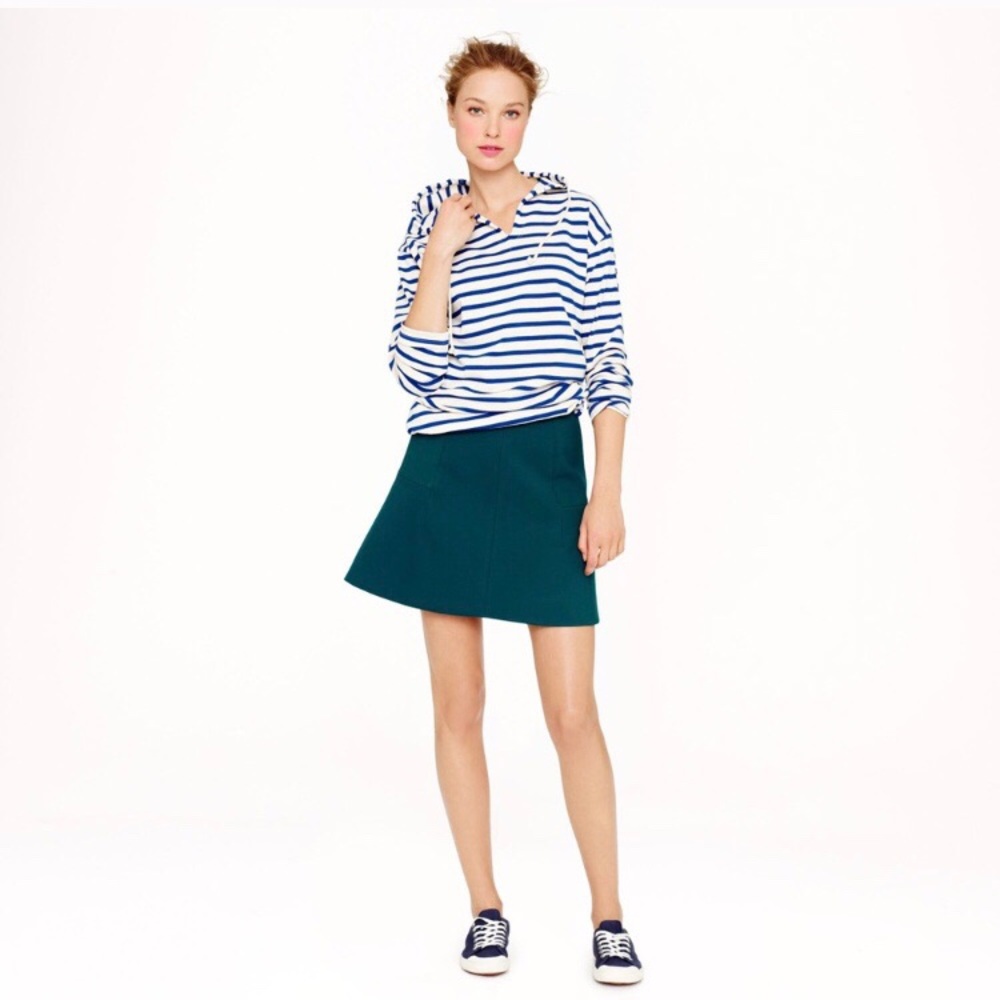 J.Crew | Neon Yellow Fluted Double Crepe Skirt